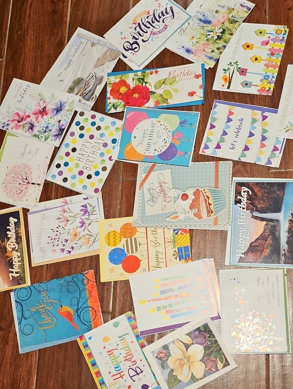 25 Assorted Birthday Greeting Cards With Envelopes